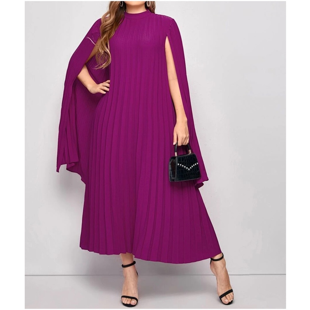 Classic Pleated Evening Formal Holiday Dress - Picture 8 of 12
